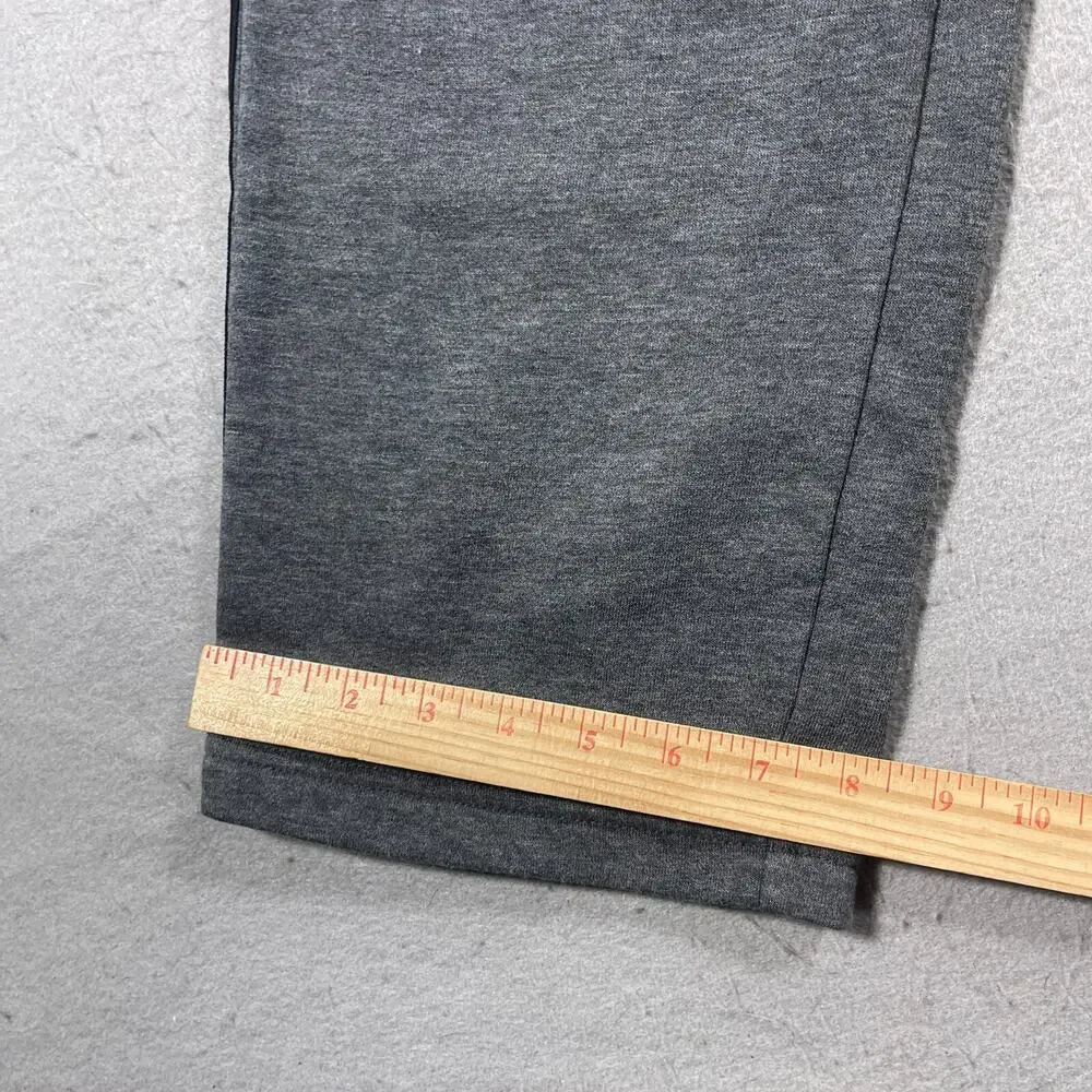 Adidas Sweatpants Men Small Gray Fleece Lined Straight Leg 3-Stripes Logo Athlet